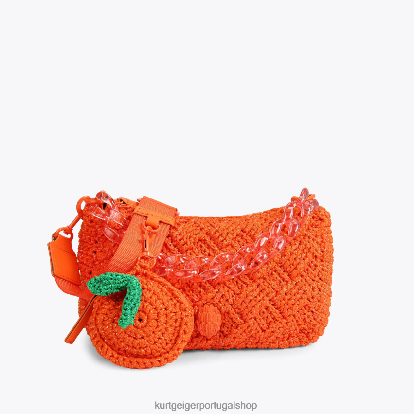 Kurt Geiger mulheres londres crochê multi crossbody 8J6X00472 laranja | bolsas Kurt Geiger mulheres londres crochê multi crossbody 8J6X00472 laranja | bolsas